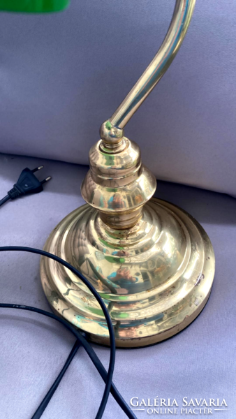 Bank lamp with a copper base