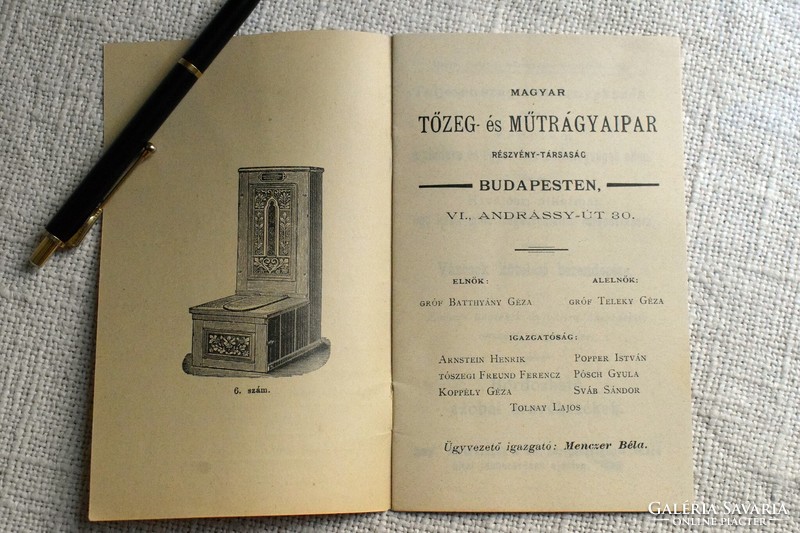 Magyar Tőzeg - és Műtrágya - Ipar Részvény - Társaság , Tőzeg és Tőzeg - Closeth Árjegyzéke , 1897