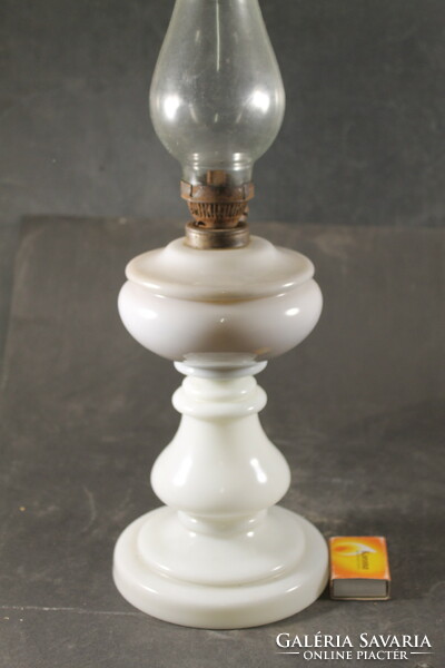 Antique broken glass kerosene lamp 859