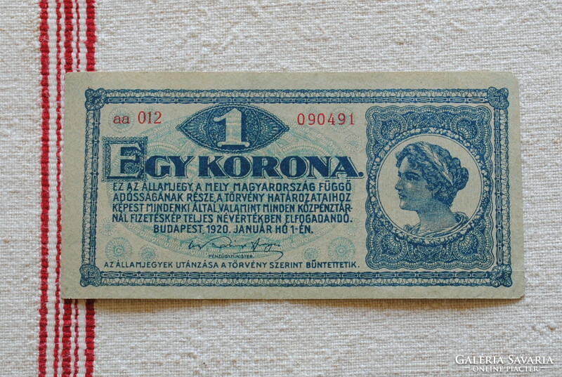 1 Korona (aa 012) 1920 EF