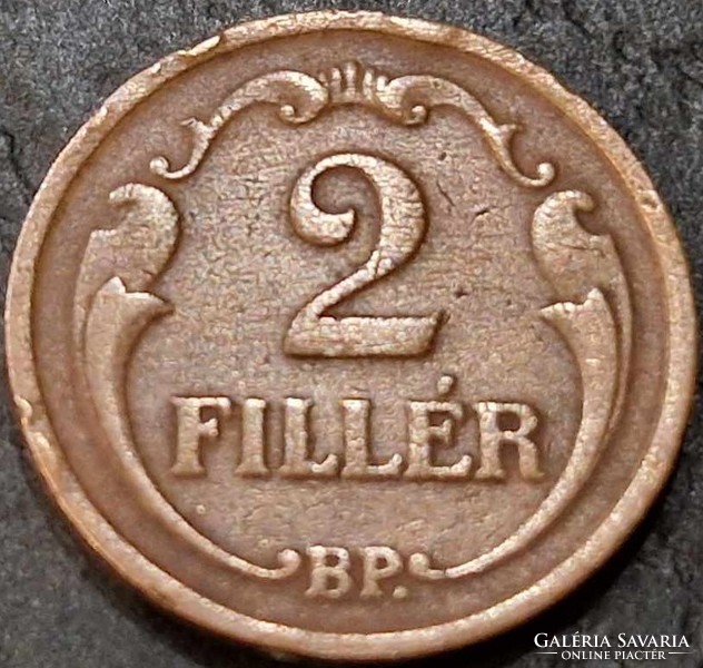 Hungary 2 pennies, 1939.