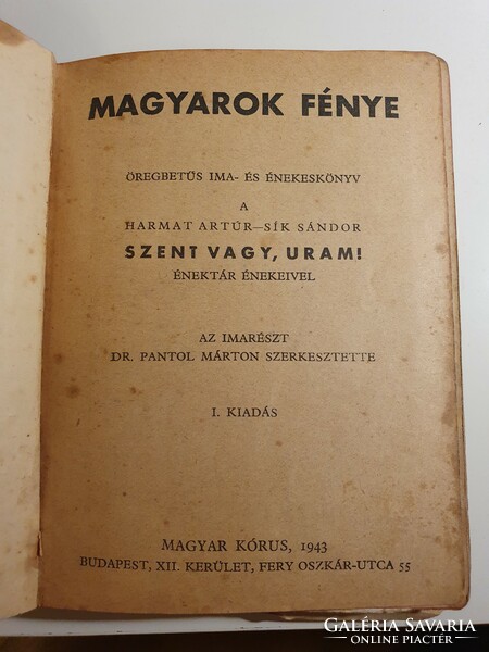 Light of Magyars - prayer book with old letters