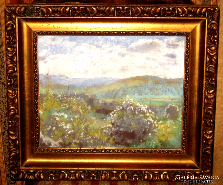Special offer ! Guaranteed original György Ruzicskay / 1896-1993/ painting : landscape