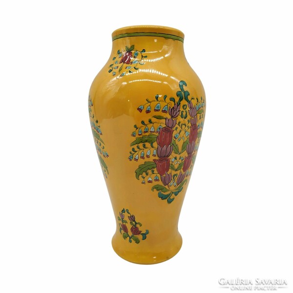 Zsolnay yellow small flower vase m00975