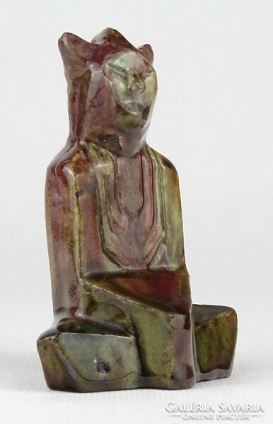 1Q346 Antik Komlós Testvérek jelzettel art deco ülő kerámia király figura