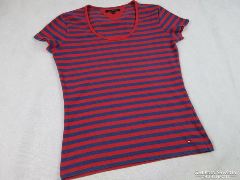 Original tommy hilfiger (s) sporty short-sleeved women's t-shirt elastic top