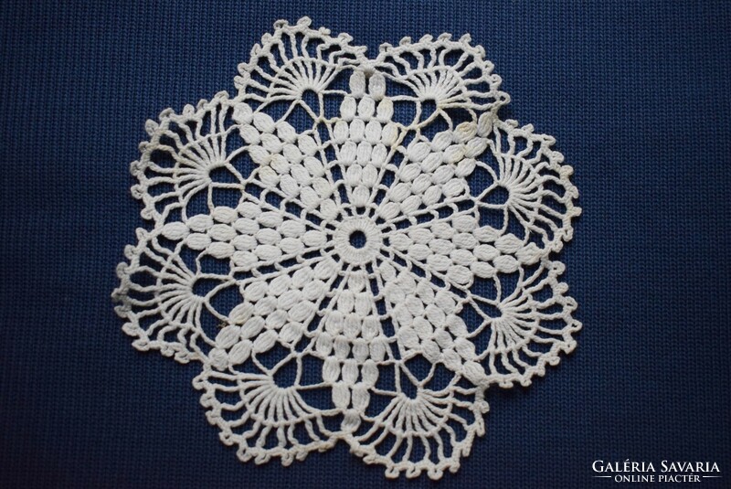 Crocheted lace, needlework decorative tablecloth, 15 cm