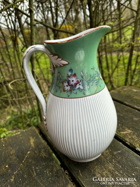 Antique French earthenware jug