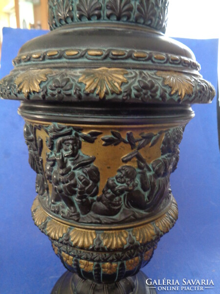 Alt wien johann maresch majolica terracotta faience renaissance vase,