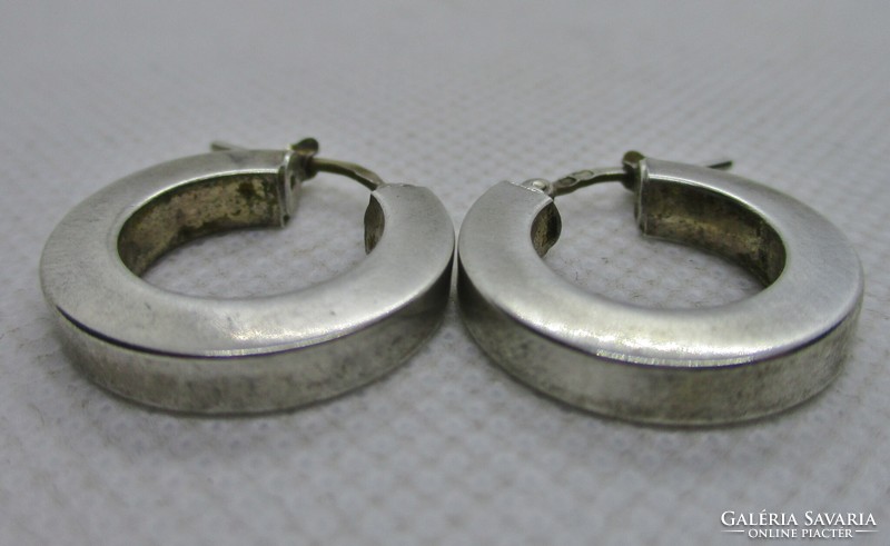 Beautiful old classic silver hoop earrings