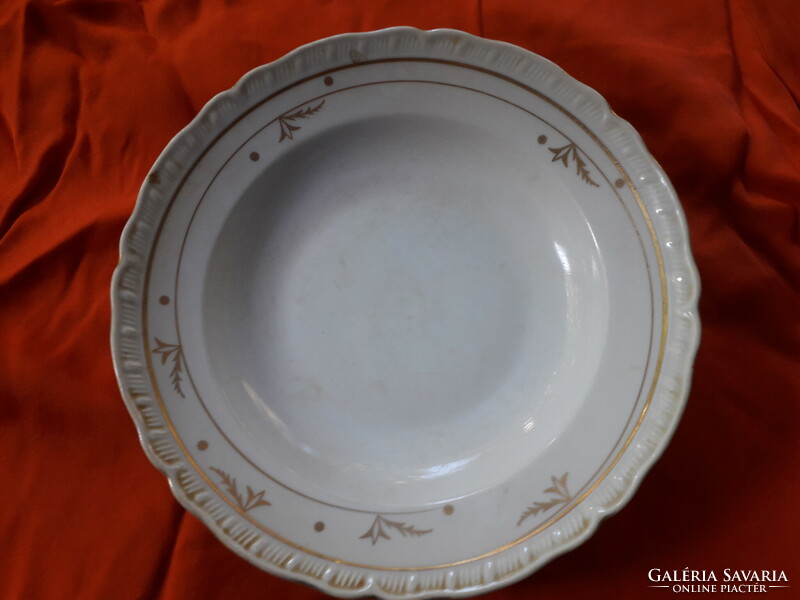M.S. Czechoslovakia porcelain gilded pattern bowl 24 cm. Indicated