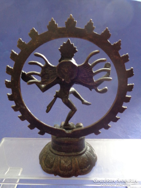Hindu god, shiva nataraja, the lord of dance, bronze statue figure in a circle of fire
