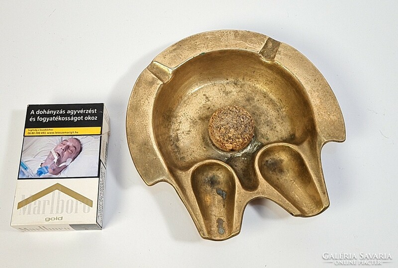Antique copper pipe holder ashtray