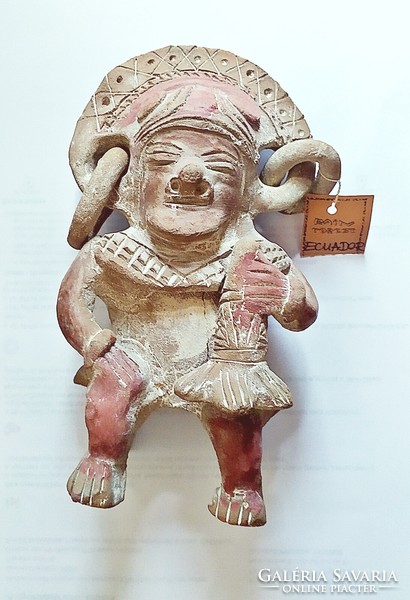 Maya terracotta statue from Ecuador 18 x 11 cm