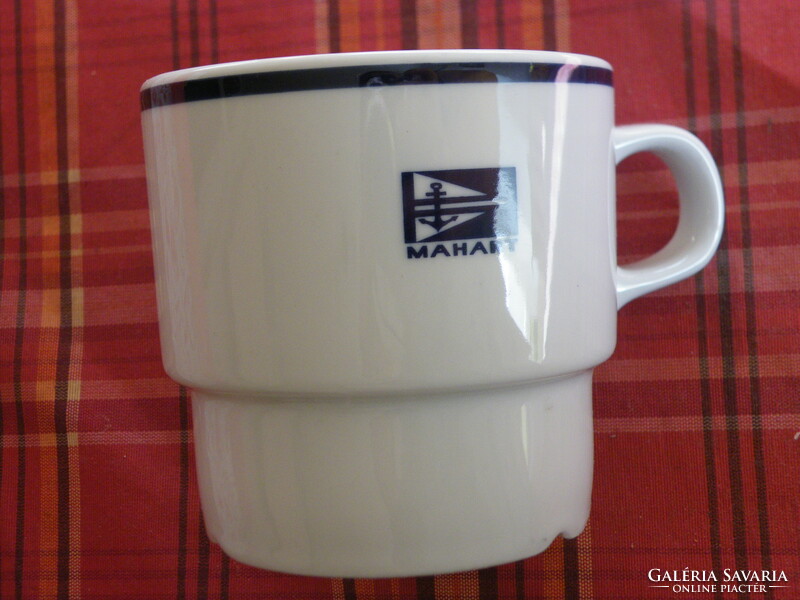 Alföldi porcelain cup with Mahart emblem