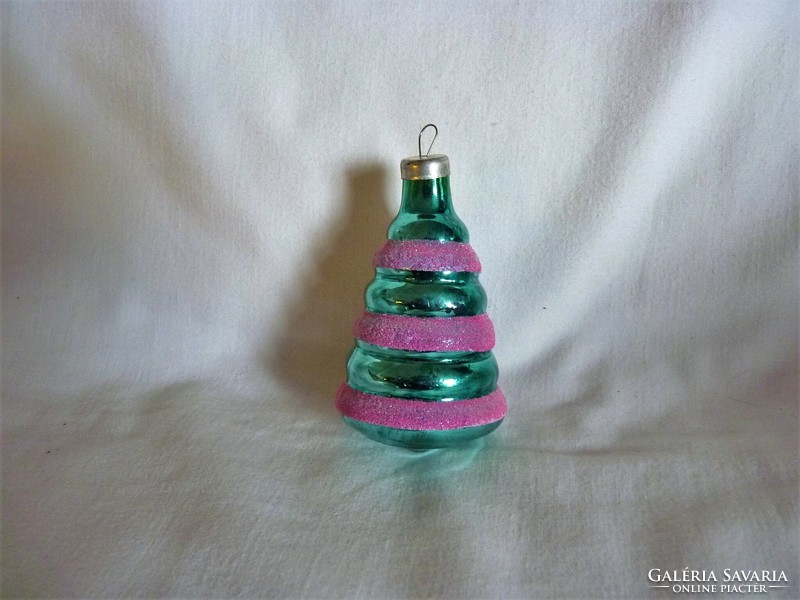 Old glass Christmas tree decoration - pyramid!