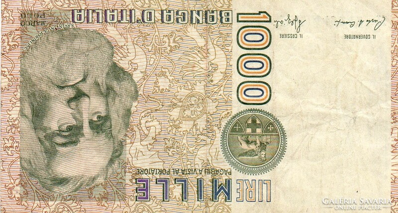 D - 275 - foreign banknotes: Italy 1982 1000 kira