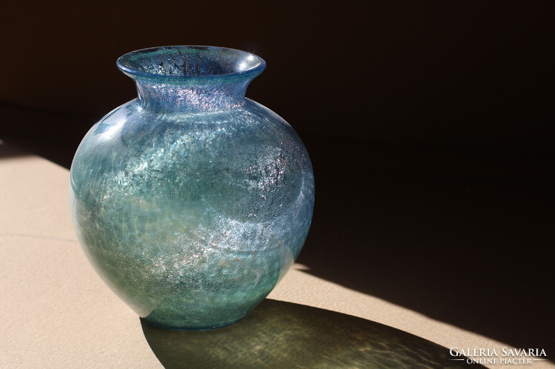 Fractured veil glass design vase