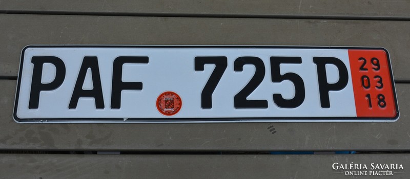 License plate German non-enamel plate