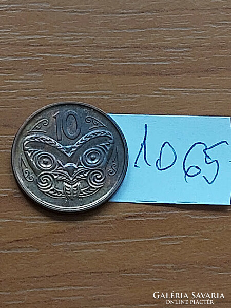 New Zealand new zealand 10 cents 2012 Maori mask, copper plated steel ii. Elizabeth 1065