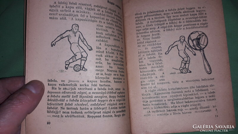 1950 cc.- Rákosi éra -Pálfai János :Futball-iskola I. cenzűrázott sport könyv képek szerint