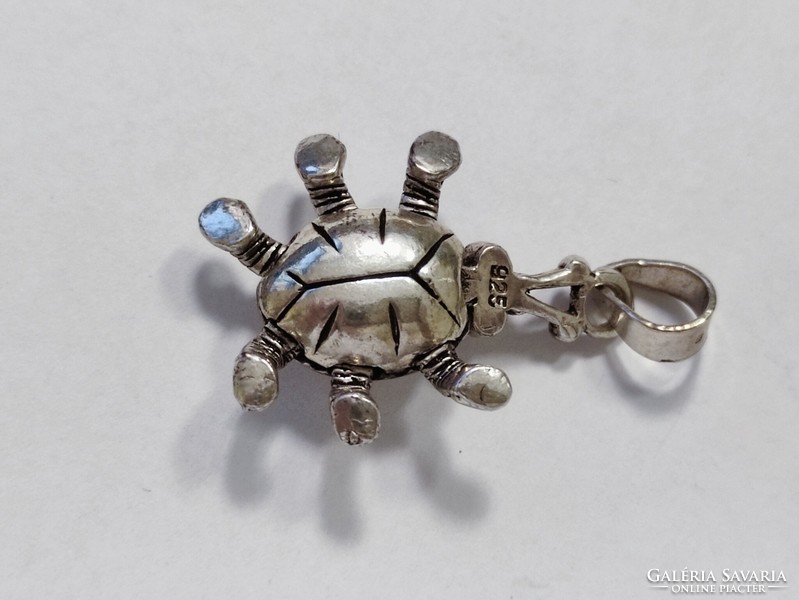 Silver beetle pendant