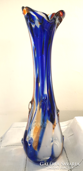 Murano thick glass vase 42 cm