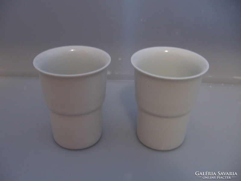 Pair of retro Ikea white porcelain cups