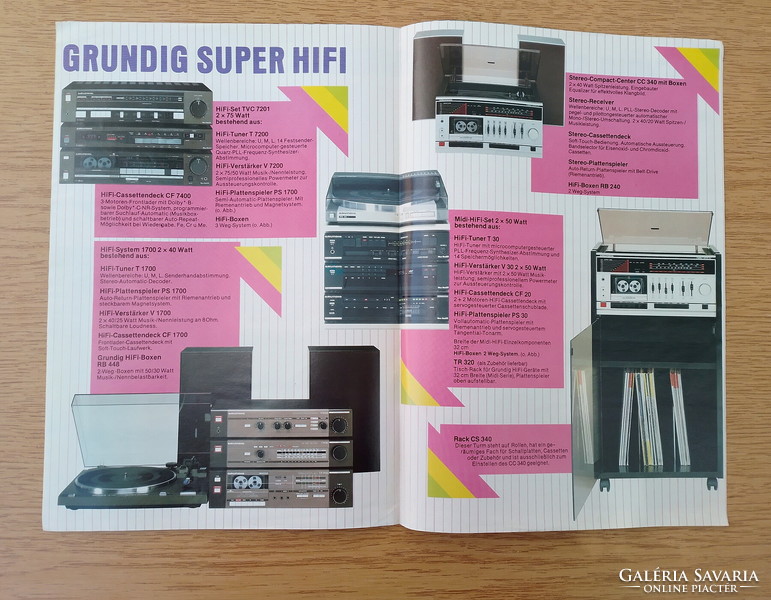 Retro grundig hi-fi catalog, brochure (large size, in German)