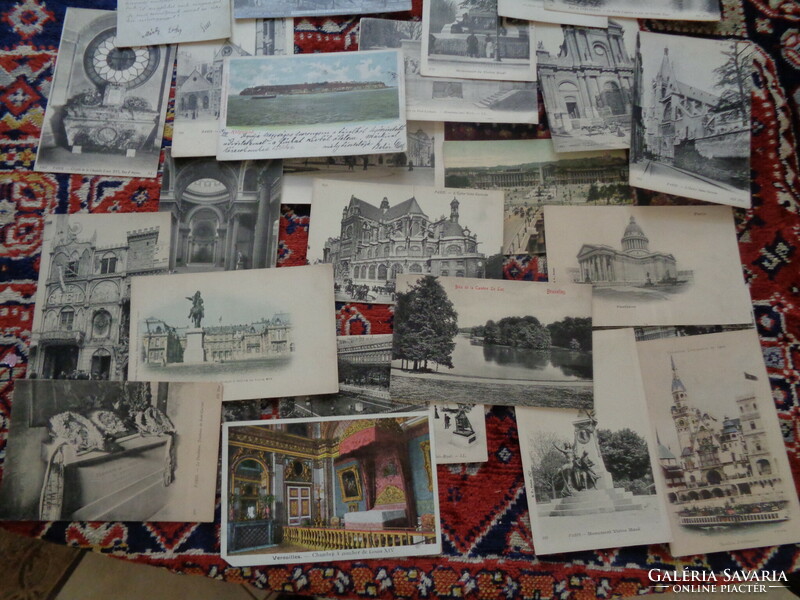 1900 Francia főleg Párizsi levelezőlap, képeslapok 30 db