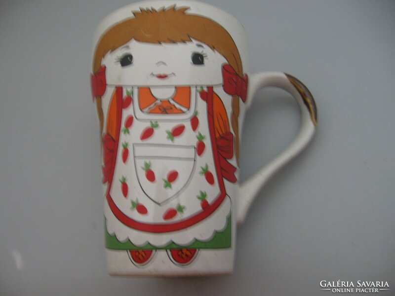 Collectible retro strawberry girl decorative mug