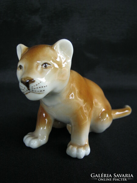 Royal dux porcelain cub lion