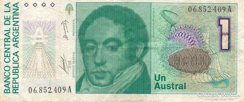 D - 276 - foreign banknotes: argentina 1985 1 austral
