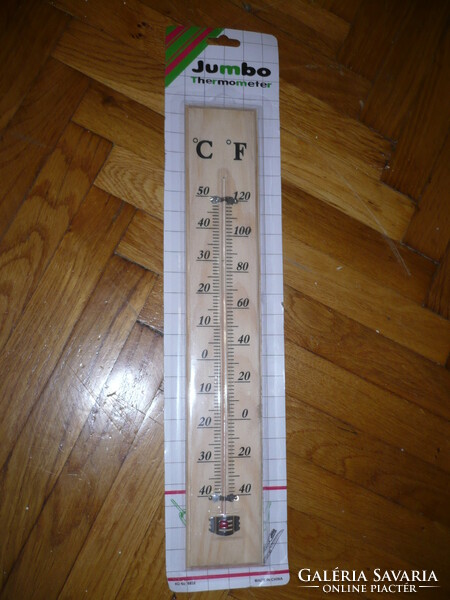 Large wall wooden thermometer 40cm