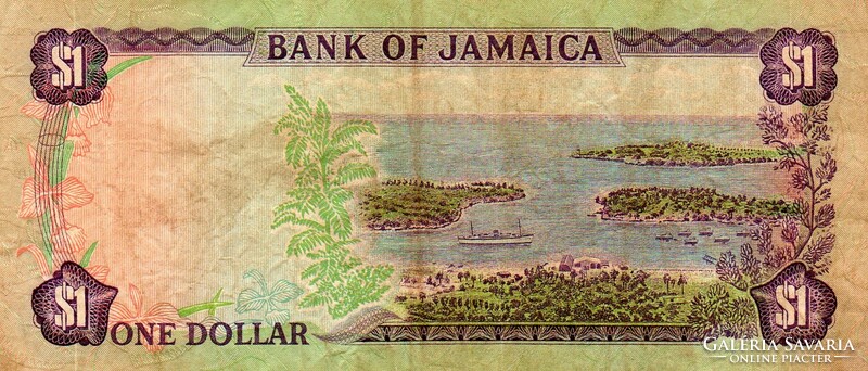 D - 277- foreign banknotes: jamaica 1970 1 dollar