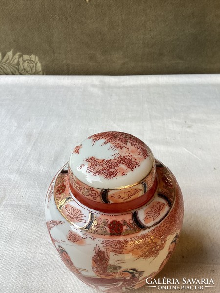Marked Japanese porcelain tea holder 13 cm.