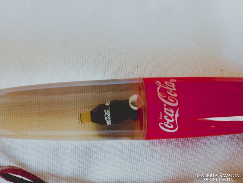 Ballpoint pen coca cola floating figure liquid retro 15x2cm