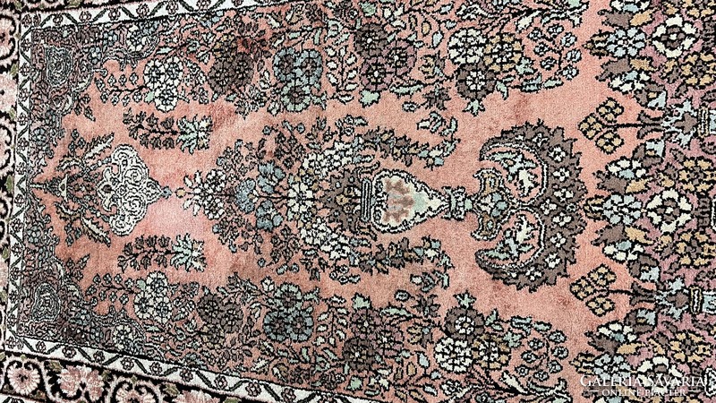 3616 Kasmíri hernyóselyem Isfahan kézi perzsa szőnyeg 94X154CM INGYEN FUTÁR