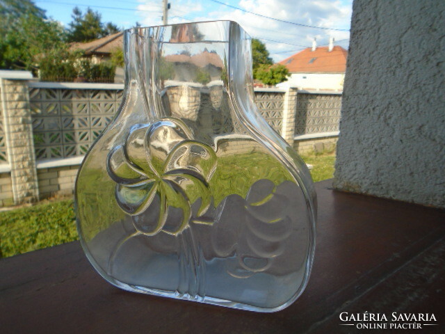Kosta boda Bertil Vallien vase with convex motif in larger size 19.5 x 8 cm circumference 50 cm