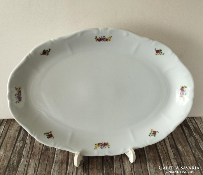 Zsolnay porcelain, flower bouquet pattern roast bowl, offering bowl
