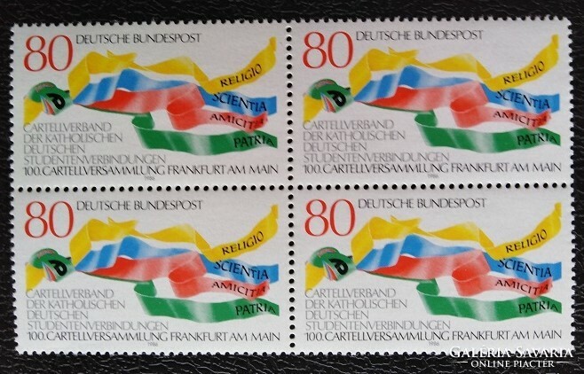 N1283n / Németország 1986 Katolikus Diáktársaság bélyeg postatiszta négyestömb
