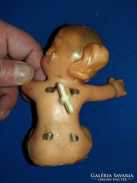 1950 - s évek óraműves kicsi gumi baba figura RITKA - javítandó a képek szerint