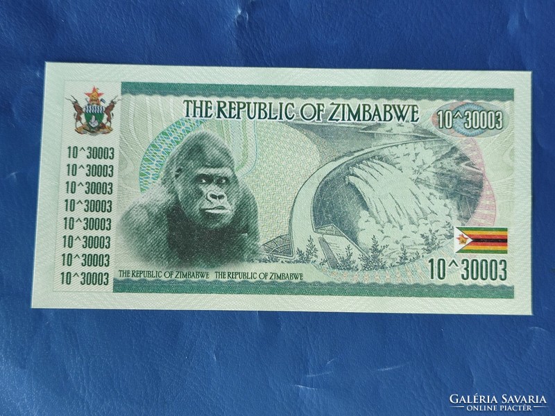 ZIMBABWE 1 MYRILLION DOLLÁR / ONE MYRILLION DOLLARS 2008 GORILLA! RITKA FANTÁZIA PAPÍRPÉNZ! UNC!