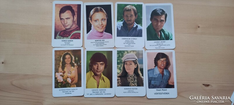 8 db kártyanaptár 1975-1979