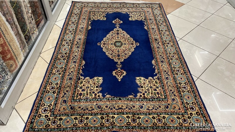 3613 Iranian kirman silk contour hand knot wool Persian rug 123x194cm