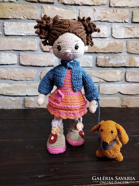 Abigél (crocheted handmade doll)
