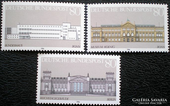 N1287-9 / Németország 1986 A demokrácia sarokkövei blokk bélyegei postatiszta