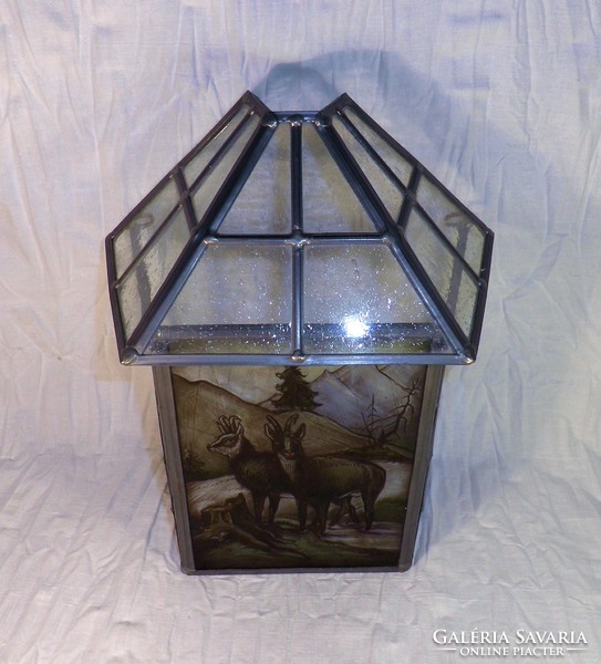 Hunter. For hunters. Hunting scene, wall-hanging torch - candle holder.