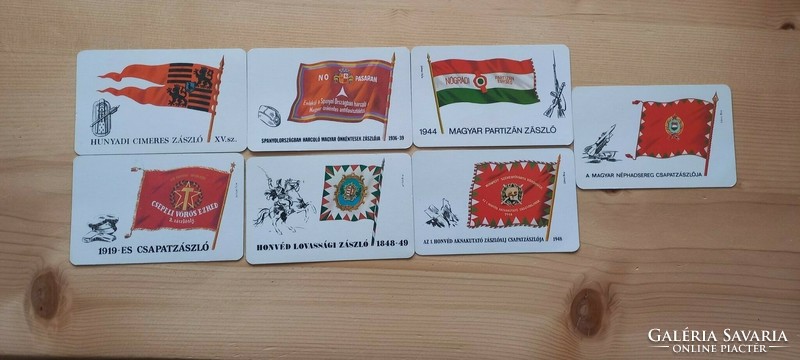 7 card calendars - our historical flags - 1976
