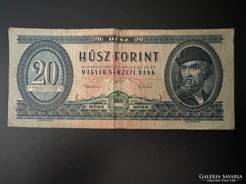 20 Forint 1957. F + !! Rare!!